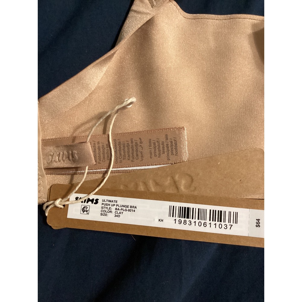 Skims Ultimate Push Up Plunge Bra 34D Clay BA-PLG-9214 NWT - Picture 5 of 5